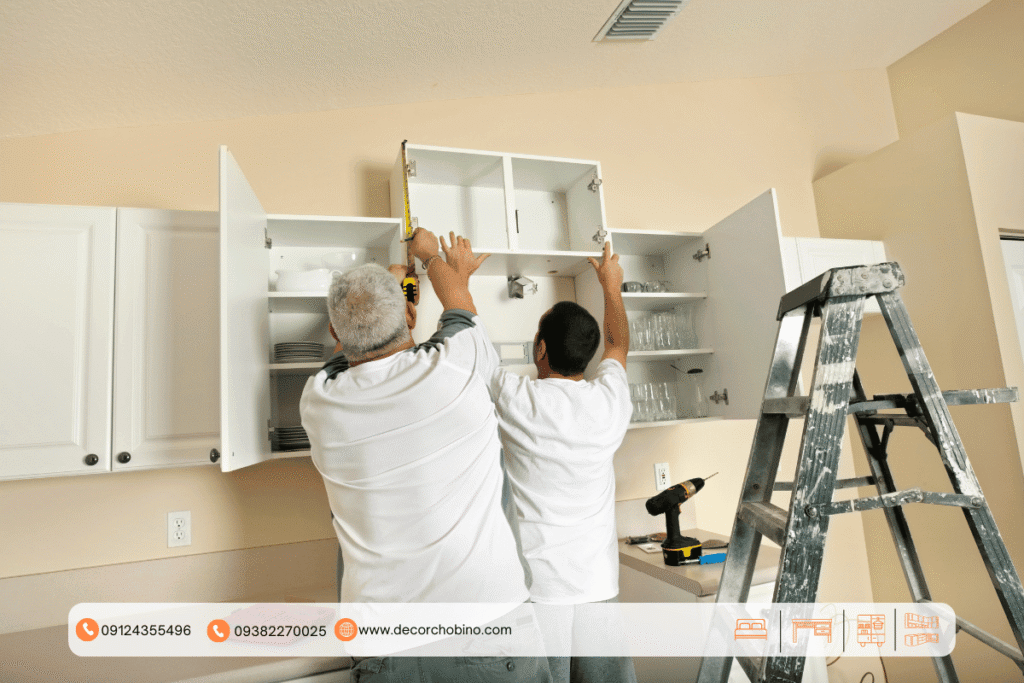 راهنمای جامع تعمیر کابینت: احیای زیبایی و کارایی آشپزخانه شما